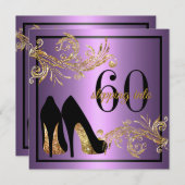 Tanzschuhe - Fantastische Einladung zum 60. Geburt (Vorne/Hinten)