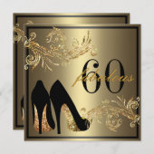 Tanzschuhe - Fantastische Einladung zum 60. Geburt (Vorne/Hinten)