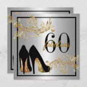 Tanzschuhe - Fantastische Einladung zum 60. Geburt (Vorne/Hinten)