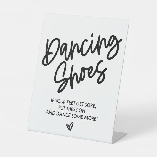 Tanzschuhe für Sore Feet Hochzeit Sockelschild (Vorderseite)