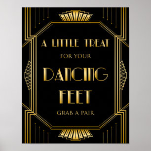 Tanzschuhe Hochzeitszeichen   Gatsby Art Deco Poster