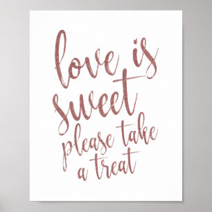 Tanzschuhe Rose Gold Glitzer 8x10 Hochzeitszeichen Poster