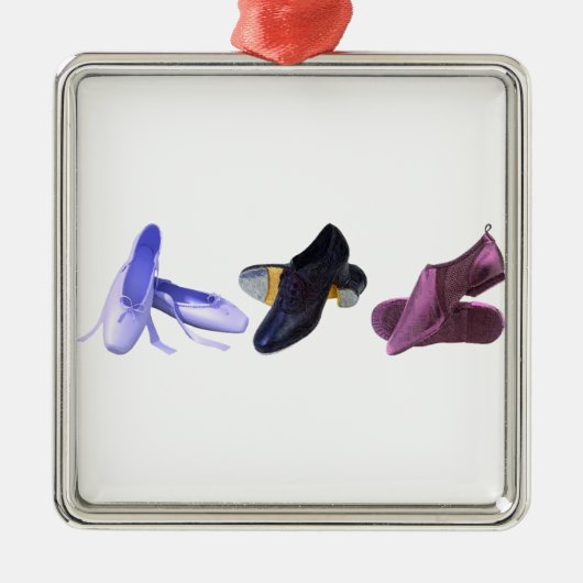 Tanzschuhe Silbernes Ornament (Vorne)