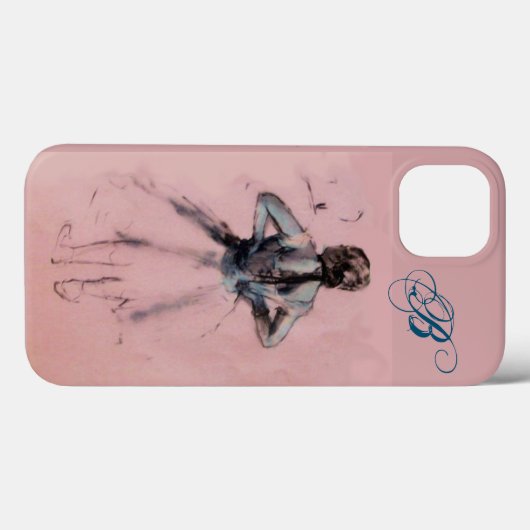 TANZSCHULE/BALLERINA BALLET DANCER MONOGRAM Case-Mate iPhone HÜLLE (Rückseite (Horizontal))