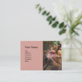 TANZSCHULE ,BALLERINA BALLETTANKER IN PINK VISITENKARTE (Stehend Vorderseite)