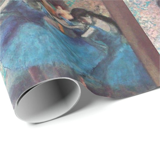 TANZSCHULE/BALLERINA BALLETTE TANKER IN BLAU GESCHENKPAPIER (Rolleneckpunkt)