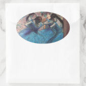 TANZSCHULE ,BALLERINA BALLETTE TANKER IN BLAU OVALER AUFKLEBER (Tasche)