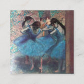 TANZSCHULE/BALLERINA, BALLETTER IN BLAU QUADRATISCHE VISITENKARTE (Rückseite)