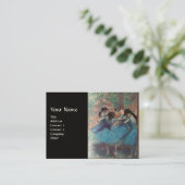 TANZSCHULE/BALLERINA, BALLETTER IN BLAU VISITENKARTE (Stehend Vorderseite)