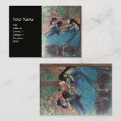 TANZSCHULE/BALLERINA, BALLETTER IN BLAU VISITENKARTE (Vorne/Hinten)