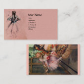 TANZSCHULE/BALLERINA BALLETTER IN PINK VISITENKARTE (Vorne/Hinten)