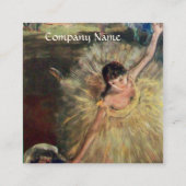 TANZSCHULE / BALLERINA BALLETTER QUADRATISCHE VISITENKARTE (Rückseite)