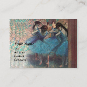 TANZSCHULE /BALLERINA BALLETTTÄNZER IN BLAU VISITENKARTE