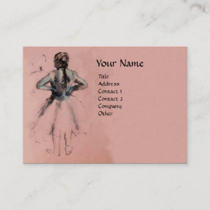 TANZSCHULE BALLERINA, PINK BLAUE BALLETTER VISITENKARTE