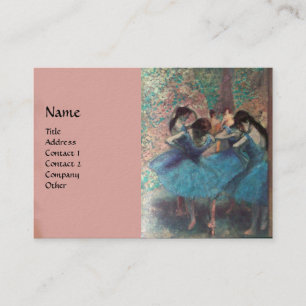 TANZSCHULE BALLERINA, PINK BLAUE BALLETTER VISITENKARTE