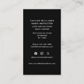 Tanzschule Social Media Ballroom Visitenkarte (Rückseite)