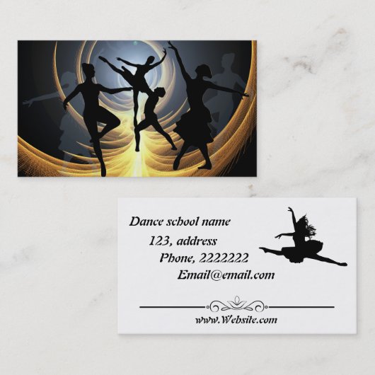 Tanzschule Visitenkarte (Vorne/Hinten)