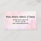 Tanzschule Visitenkarte (Rückseite)