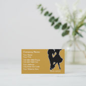 Tanzschule-Visitenkarten Visitenkarte (Stehend Vorderseite)