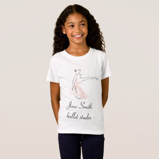 Tanzschulelogo des Ballett-Studios offizielles T-Shirt (Vorne ganz)