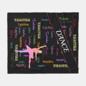 Tanzschuppen mit Personalisiertem Namen überall Fleecedecke (Vorderseite (Horizontal))