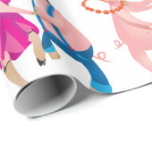 Tanzschweine Geschenkpapier (Rolleneckpunkt)