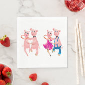 Tanzschweine Serviette (Beispiel)