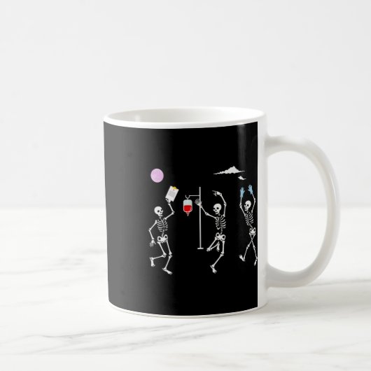 Tanzskeleton Funny Nurse Skeleton Halloween He Kaffeetasse (Rechts)