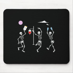 Tanzskeleton Funny Nurse Skeleton Halloween He Mousepad