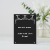 Tanzskeleton Garland Goth Dankeschön-Karte Dankeskarte (Stehend Vorderseite)