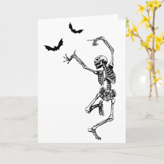 Tanzskeleton Geburtstag Karte (Gelbe Blume)