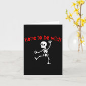 Tanzskeleton Halloween Funny Bone Wild Karte (Gelbe Blume)