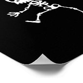Tanzskeleton Halloween Funny Bone Wild Poster (Ecke)