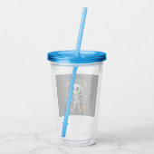 Tanzskeleton Halloween Music Party T - Shirt Acryltrinkbecher (Rückseite)