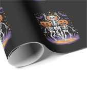 Tanzskeleton Halloween Pumpkin Geschenkpapier (Rolleneckpunkt)