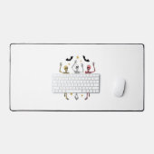 Tanzskeleton Halloween Schreibtischunterlage (Tastatur & Maus)