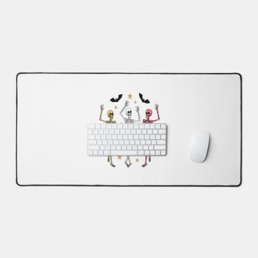 Tanzskeleton Halloween Schreibtischunterlage (Tastatur & Maus)