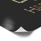 Tanzskeleton Halloween Shirt, KürkenkHalloween Poster (Ecke)