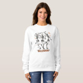 Tanzskeleton Halloween Sweatshirt (Vorne ganz)