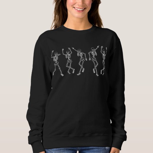 Tanzskeleton Halloween Sweatshirts (Vorderseite)