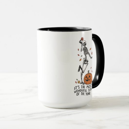 Tanzskeleton Halloween Tasse (VorderseiteRechts)