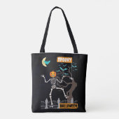 Tanzskeleton Halloween Tote Bag Tasche (Rückseite)