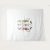 Tanzskeleton Halloween Wandteppich (Vorderseite (Horizontal))