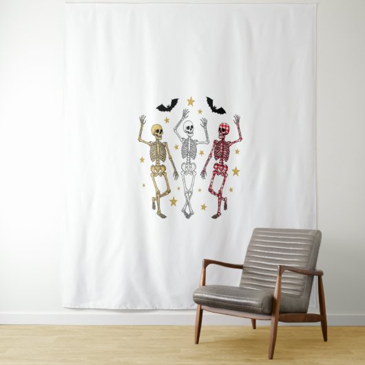 Tanzskeleton Halloween Wandteppich (Beispiel)
