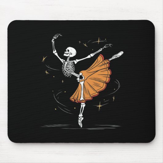 Tanzskeleton Llerina Llet Tanz Halloween Mousepad (Vorne)