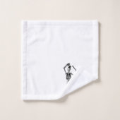 Tanzskelett Badhandtuch Set (Waschlappen)