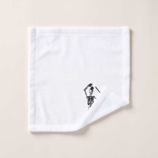 Tanzskelett Badhandtuch Set (Waschlappen)