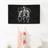 Tanzskelett Frohes Halloween Fall Skull Banner (Insitu)