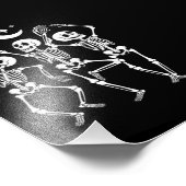 Tanzskelett Frohes Halloween Fall Skull Fotodruck (Ecke)