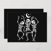 Tanzskelett Frohes Halloween Fall Skull Postkarte (Vorne/Hinten)